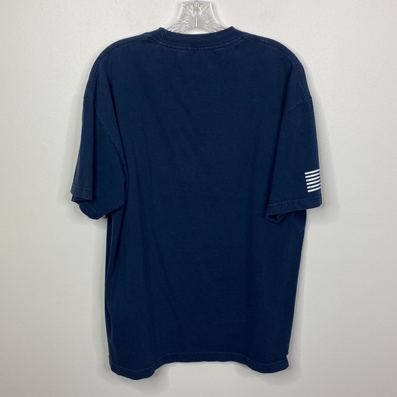 The Chivery Men's Chive Keep Calm and Chive On Navy Blue Graphic T-Shirt - Picture 6 of 6